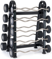 HAMPTON Gel-Grip Urethane Curl Barbell Set SET-KUB-C (10-55 кг без стойки)