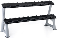 HAMPTON 2-Tier Fixed Pro-Style Dumbbell Saddle Rack - Fits any 6 Pairs 2T-SDL-6 (для 6ти пар гантелей любого веса)