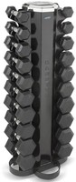 HAMPTON Dura-Bell Set 1-10 kgs SET-KDBU-V-10 (10 пар 1-10 кг, со стойкой V-2-10) набор шестигранных уретановых гантелей