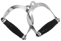 HAMPTON Machine Attachment Bars Deluxe Stirrup Chrome Handle w/ Urethane Ergo Grips (Nylon Bushings) MDSH-U