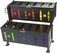 HAMPTON 2-Tiered 6-compartment Jelly Bell Rack - Casters Not Included JB-R-2T (6 отсеков под аэробные гантели, колесики не включены)