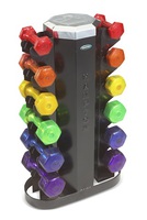 HAMPTON 2 Sided Vertical Rack - holds Jelly-Bells or Neo-Hex, any 6 pairs 2.5-25 lbs MV-JB-6 (под 6 пар аэробных гантелей  весом 1,25-6,5 кг; гантели в комплект не входят)