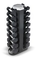 HAMPTON Dura-Bell Set 1-10 kgs SET-KDBU-V8 набор шестигранных уретановых гантелей 8 пар 1-10 кг, со стойкой V-2-8